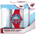 Часовник в Подаръчна Кутия със Силиконова Каишка Аналогов Колите, Cars 10х7х7 см